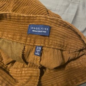 Mustard/brown flare corduroy pants